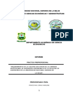 Pip..Mejoramiento de Los Servicios Academicos de La Carrera Profesional de Agronomia de La Unas