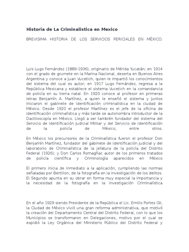 Historia de La Criminalistica en Mexico Constitución