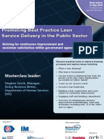Promoting Best Practice Lean Service Delivery in The Public Sector