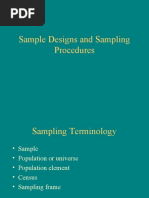 Sample Designs and Sampling Procedures