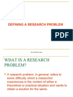Defining A Research Problem: By-Prof - Rashmi Gupta