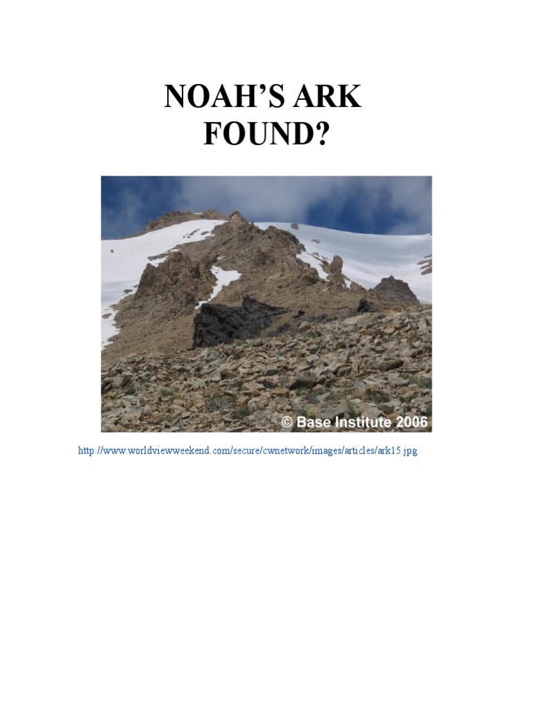 Noah Ark Found Genesis Flood Narrative Noah