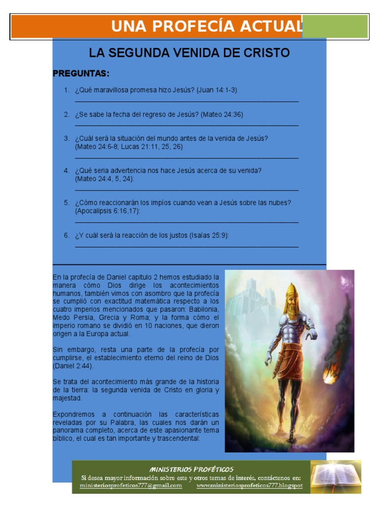 La Segunda Venida de Cristo | PDF | Noé | Segundo advenimiento