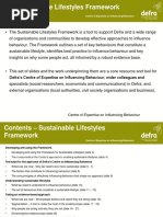 Defra - Sustainable Lifestyles Framework