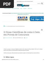 11 Dicas Científicas de Como Ir Bem Em Provas de Concursos