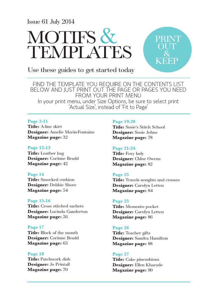Sewing Patterns and Templates Guide | PDF | Textile Arts | Fashion