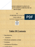 Mechatronics Presentation On Electrical Actuation & Mechanical Switches