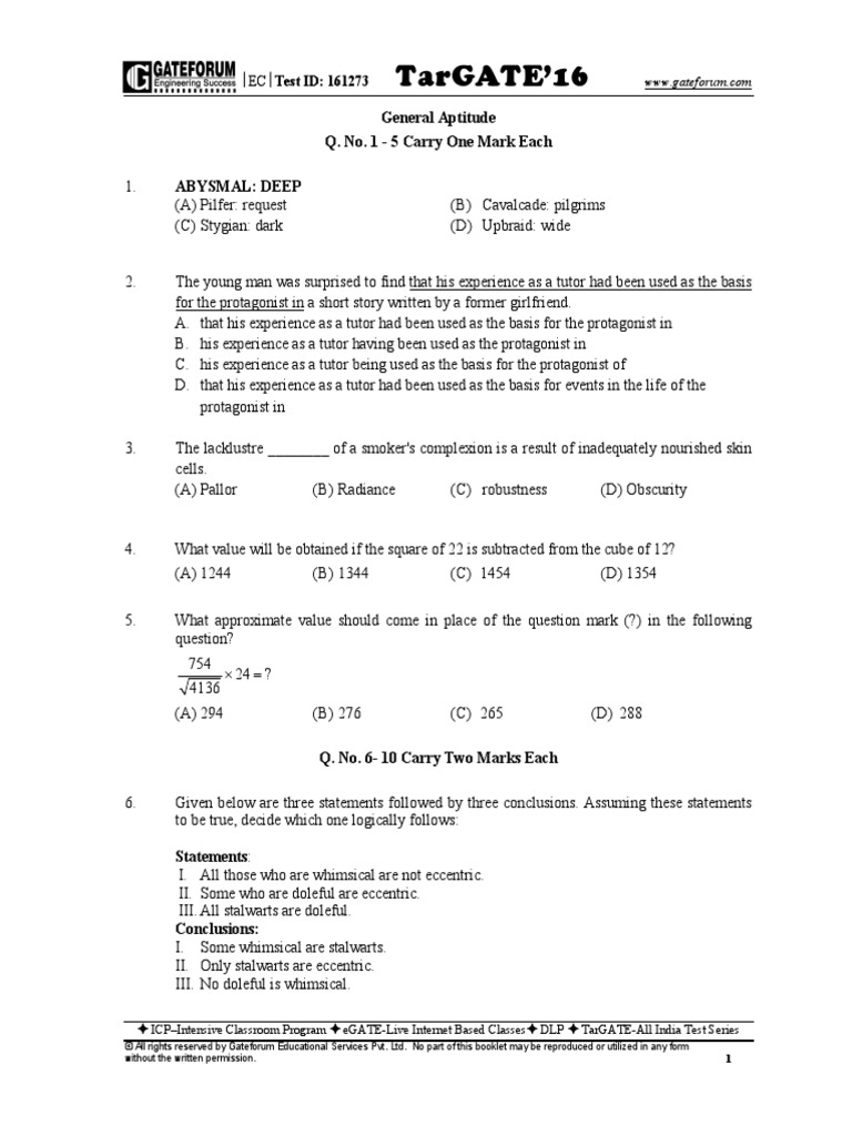 GATE ECE PAPER 23 PN Junction Engineering