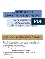 Essentials of Quantification Theory