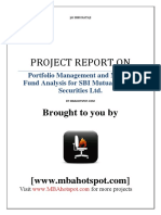 Project Report On Sbi Mutual Fund PDF
