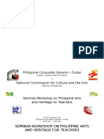 Seminar-Workshop On Philippine Arts and Heritage For Teachers