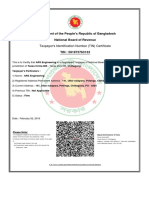 Bangladesh TIN Certificate for ARS Engineering