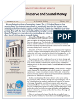 The Federal Reserve and Sound Money: National Center For Policy Analysis