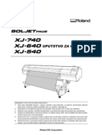 Roland XJ-740 Korisnicko uputstvo