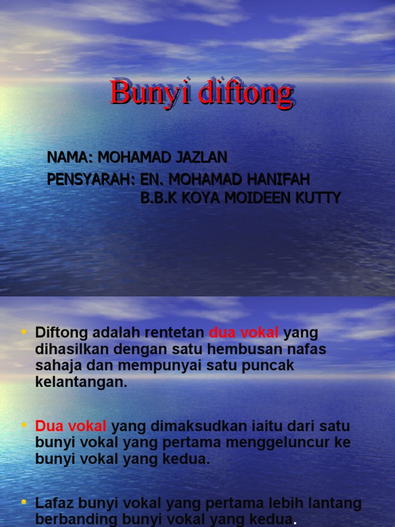 Bunyi diftong