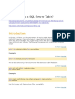 Copy A SQL Server Table