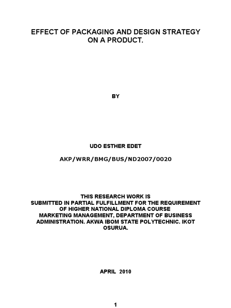 Role of Packaging in Marketing Strategy | PDF | Packaging And Labeling ...