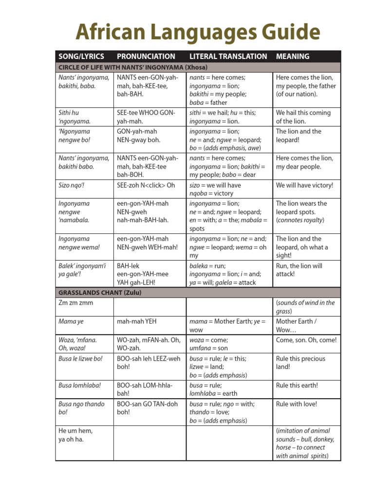 African Lion King PDF