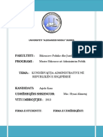 Kundervajtja Administrative Në Republikën e Shqipërisë