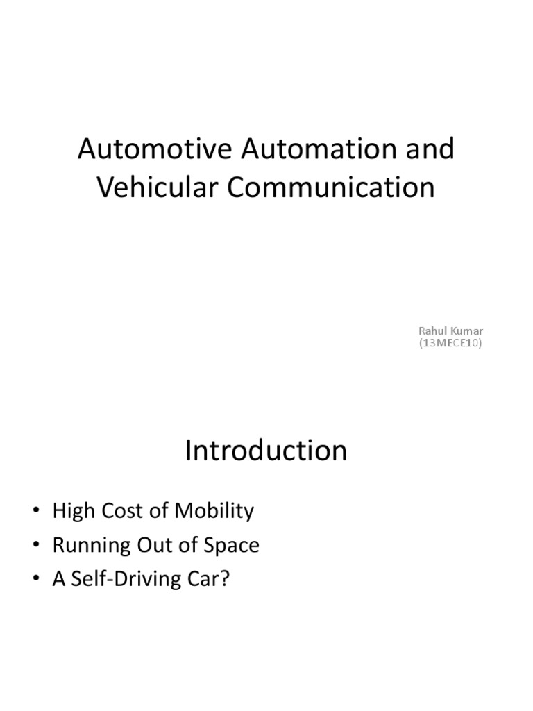 Automotive Communication and Safety Solutions | PDF | Autonomous Car ...