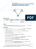 11.2.4.5 Packet Tracer - Configuring Secure Passwords and SSH