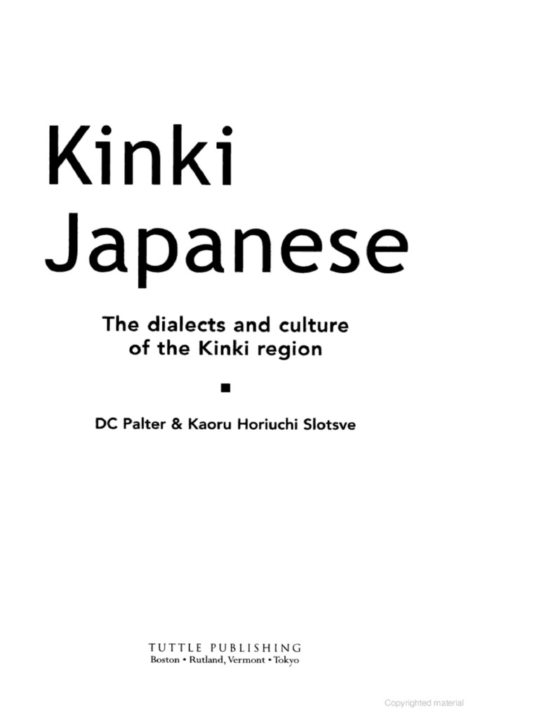 Kinki Japanese Pdf