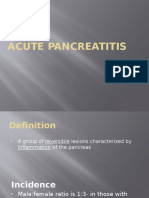 Acute Pancreatitits