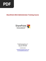 SharePoint 2013 Admin Manual
