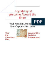 Ahoy Matey's! Welcome Aboard The Ship!: Your Mission: 2nd Grade Your Captain: Ms. Lenz