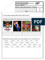 Aval - Diagnostica 6º ANO Língua Inglesa