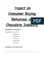 Project On Consumer Buying Behaviour of Chocalate Industry