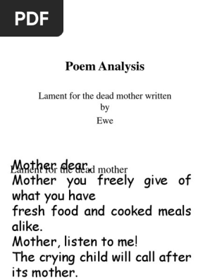 the mother poem analysis