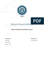 Business Research Methods: Import of Medicines and Impact of Prices