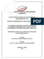 La Participación Del Control Interno en La Gestión Administrativa y Contable de Las Empresas Constructoras Del Perú, 2013.