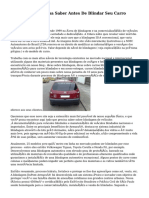 O Que Você Precisa Saber Antes de Blindar Seu Carro