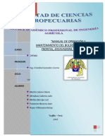 Manual de Operación y Mantenimiento Del Buldozer, Cargador Frontal, Excavadora, Volquete"