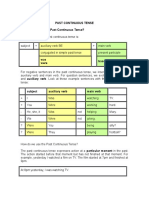 Past Continuous Tense How Do We Make The Past Continuous Tense?