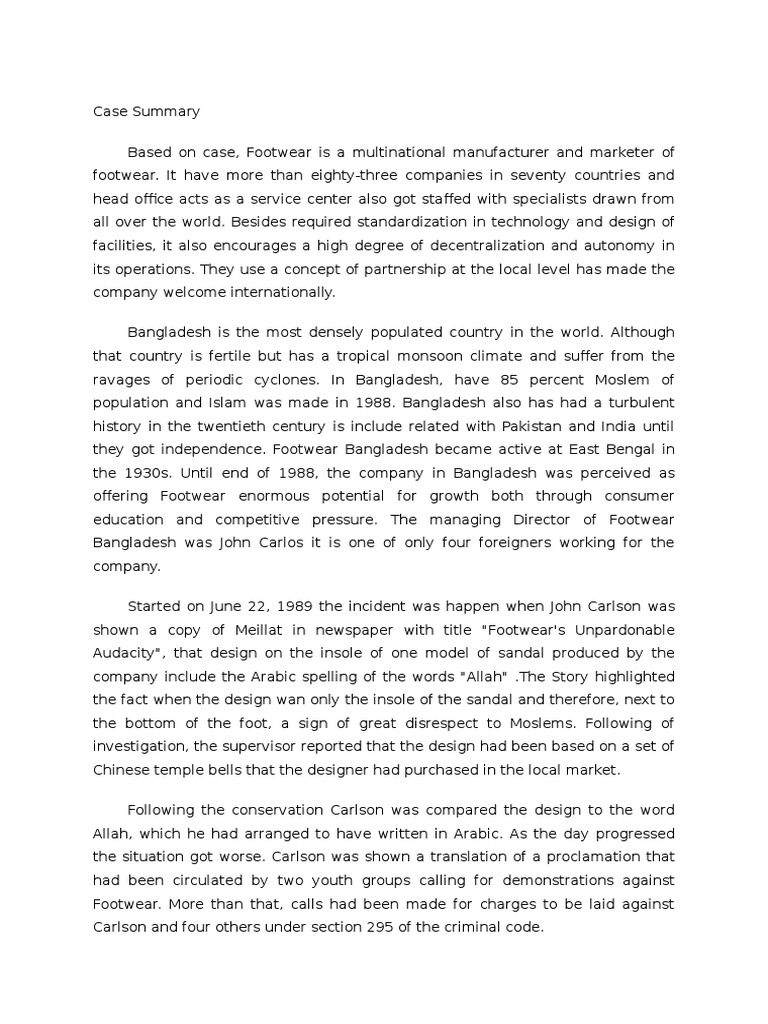 Case Study Footwear Pdf Bangladesh Stakeholder Corporate