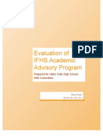 Evaluation of IFHS Academic Advisory Program: Prepared For Idaho Falls High School AAD Committee