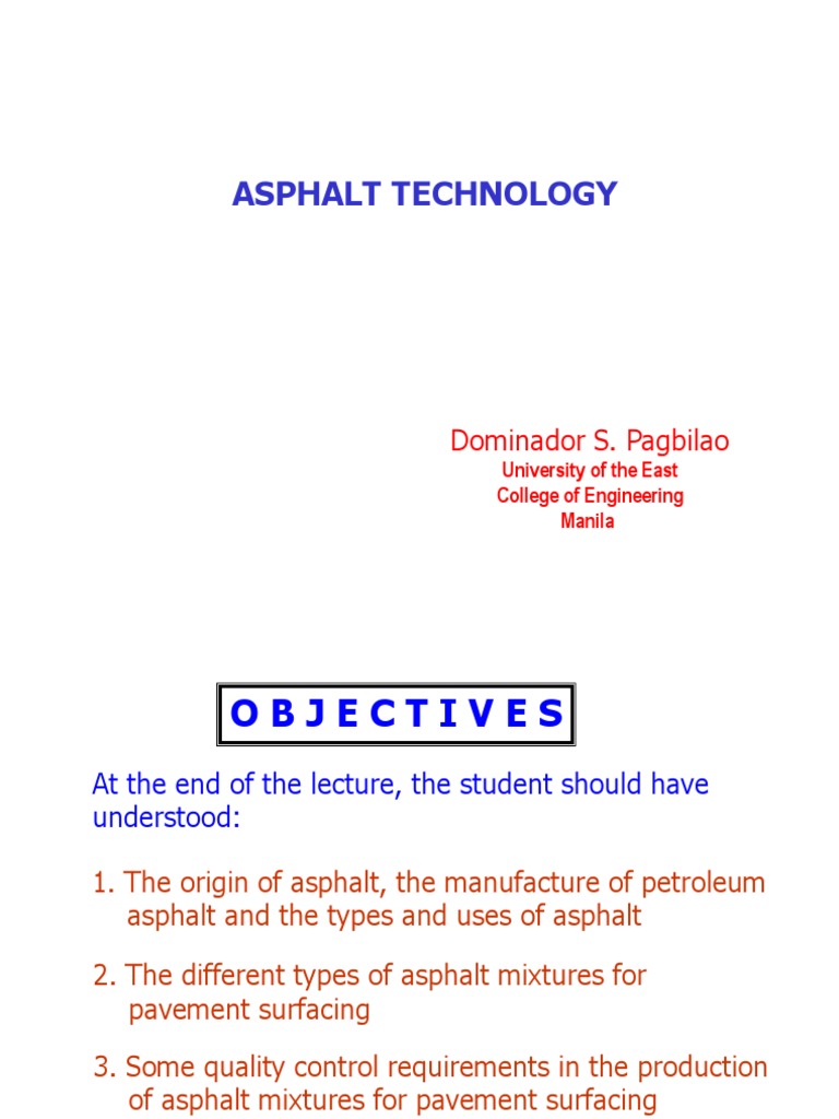 Asphalt Technology and Quality Control | PDF | Asphalt | Road Surface