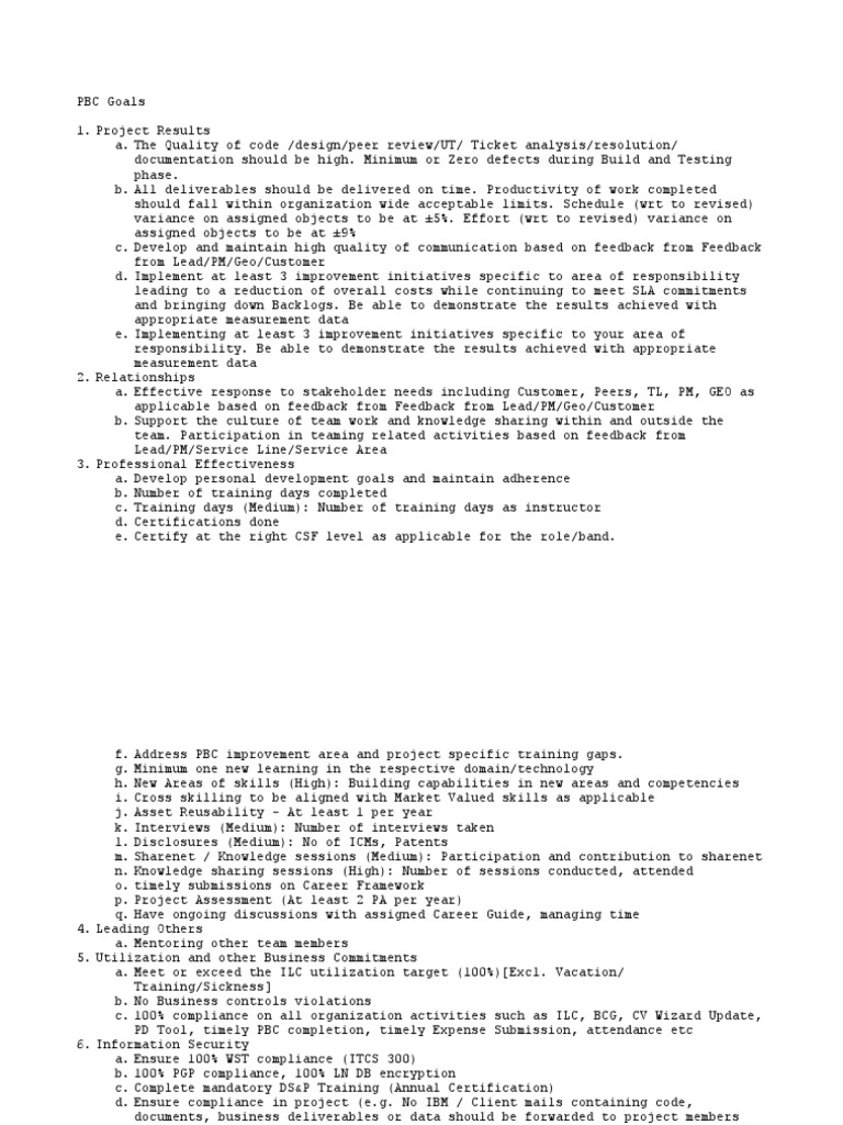 PBC VF Template Developer and SR Dev - Mar15 v1.1 | PDF | Information ...