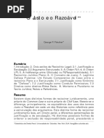FLETCHER, George. O Justo e o Razoável
