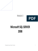 Microsoft SQL SERVER Microsoft SQL SERVER 2008: Prepared By: Engr. Cherryl D. Cordova 1