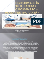 Plățile Informale În Sistemul Sanitar Public Românesc
