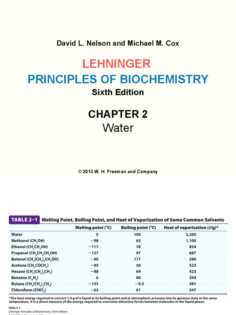 Lehninger LCA Ch02 | PDF