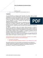 N) Procedimientos de Evaluación Interna