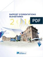 Rapport d'orientations budgétaire ville de Marseille 2016