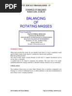 Unit 4 Balancing of Rotating Masses