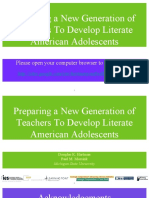 Preparing A New Generation of Teachers To Develop Literate American Adolescents