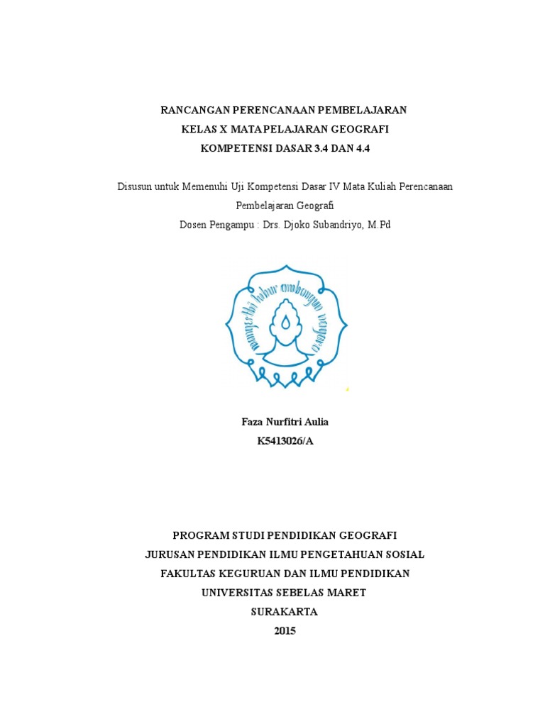 Rpp Sma Geografi Kelas x Kd 3 kurikulum 2013